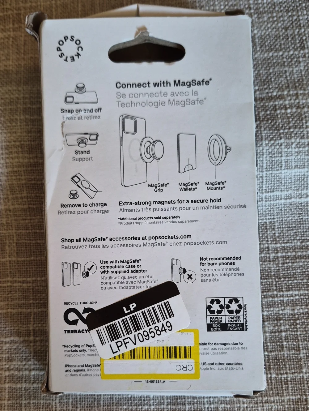 PopSockets Magnetic Phone Grip & Stand for MagSafe Blue/Green NWT
